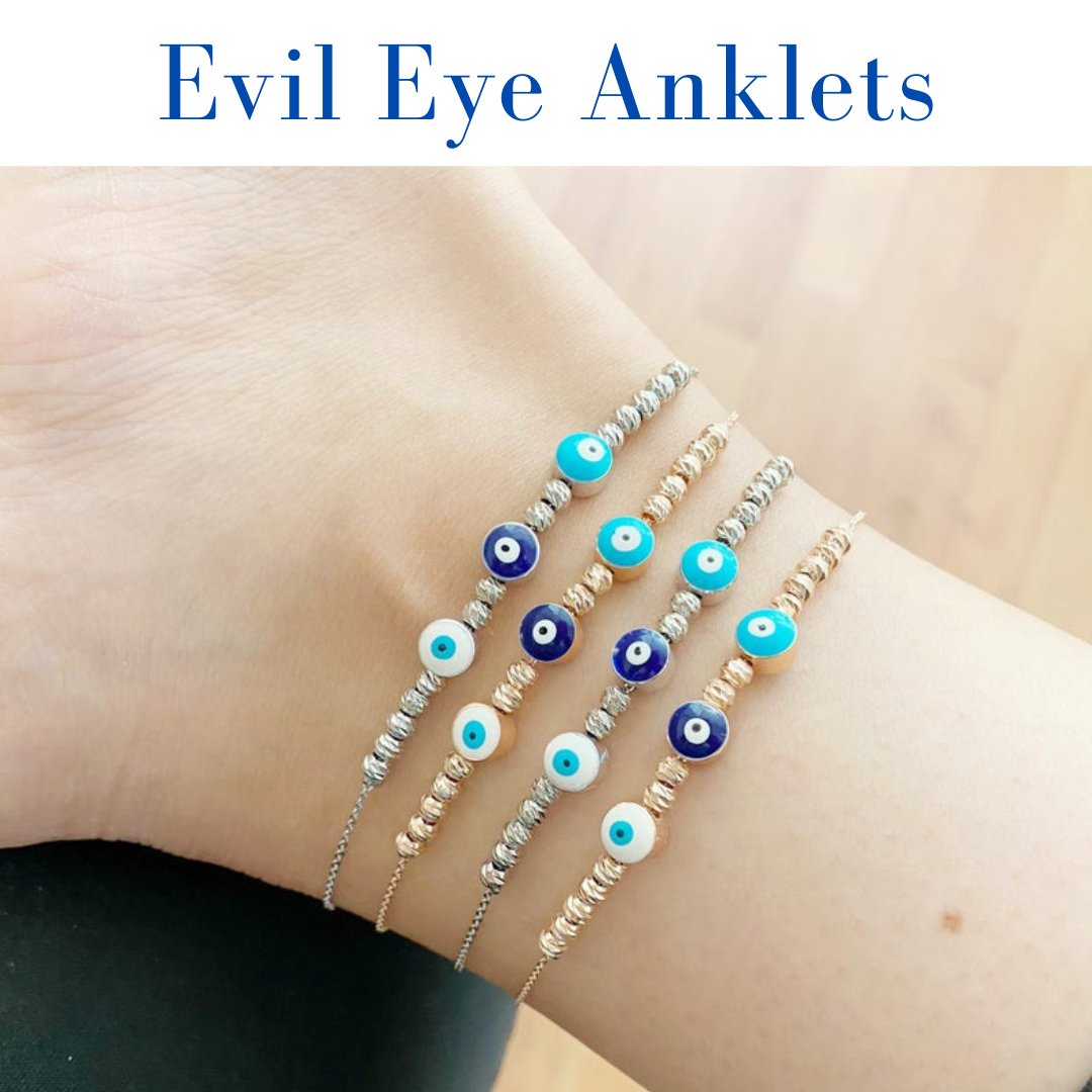 The Creative Jewellery - Beautiful High quality oxidised evil eye anklets  for Women And Girls Folllow = @thecreativejewellery For Unique Stylish  Designs Everyday. Reseller Will Add in Broadcast , Just Whatsapp Me