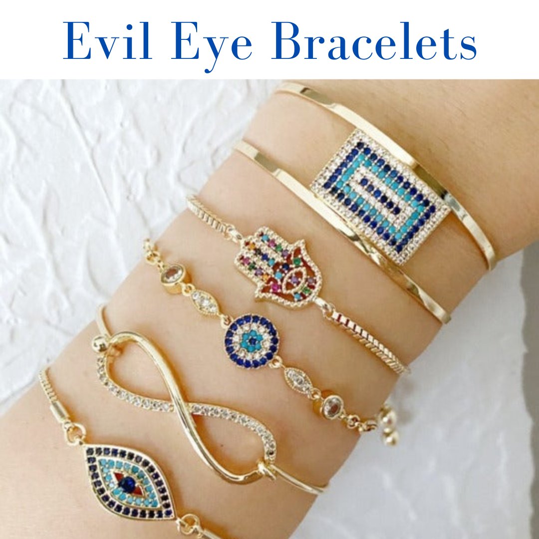 Evil Eye Bracelet, Bangle Bracelet, Cuff Bracelet, Evil Eye Beaded Bracelet,  Gold Bracelet, Heart Evil Eye, Cz Bracelet, Blue Evil Eye 