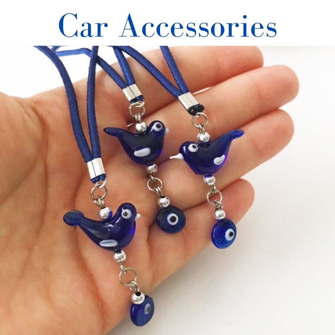 3 Pack Car Hanging Ornaments Evil Eye Crystal Beads for Car Rearview Mirror  Car Accessories Evil Eye Evil Eye Window Pendant
