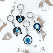 Greek Evil Eye Keychain, Blue Evil Eye, Birthday Gift Keychain