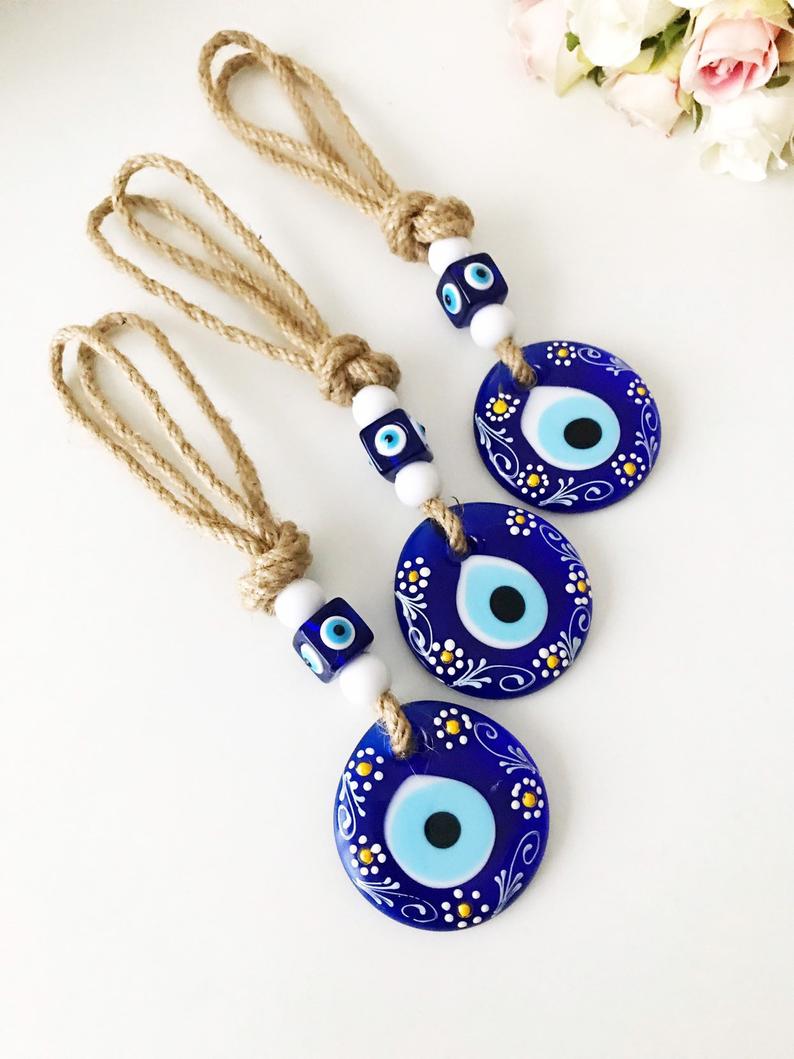 Hand Painted Evil Eye Wall Hangings Hand Painted Evil Eye Wall Hangings