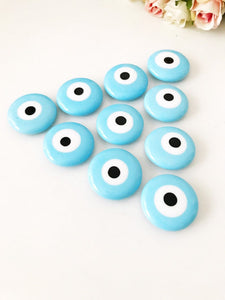 Turquoise handmade glass evil eye bead magnet - Evileyefavor