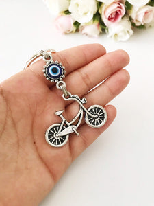 Bicycle evil eye keychain - Evileyefavor