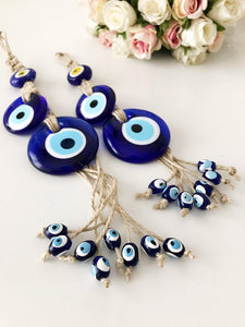 Evil eye protection wall hanging with 11 beads - Evileyefavor