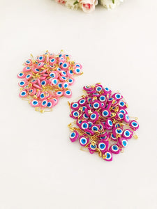 Evil Eye Safety Pin, 100 pcs, Pink Baby Safety Pin, Plastic Baby Safety Pin Gift - Evileyefavor