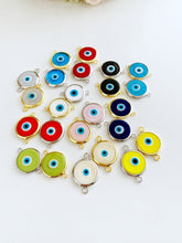 Evil Eye Murano Charm, Handmade Glass Evil Eye Bead, Evil Eye Bracelet Charm