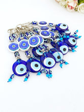 Blue Evil Eye Keychain, Evil Eye Bead, Evil Eye Keyring, Good Luck Charm