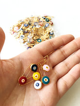 WHOLESALE- 50 pcs - Lucky evil eye safety pin, protection for baby - Evileyefavor
