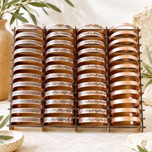 Solid Copper Cuff Bracelets with Wooden Display – 48 Pieces