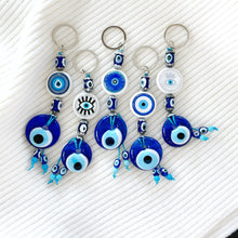 Blue Evil Eye Keychain, Evil Eye Bead, Evil Eye Keyring