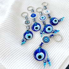 Blue Evil Eye Keychain, Evil Eye Bead, Evil Eye Keyring