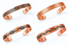 Solid Copper Cuff Bracelets with Wooden Display – 48 Pieces