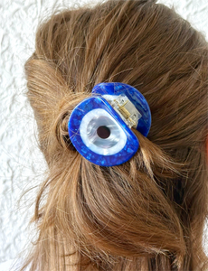 Blue Evil Eye Hair Claw Clip, Nonslip Boho-chic Hair Clips for Women