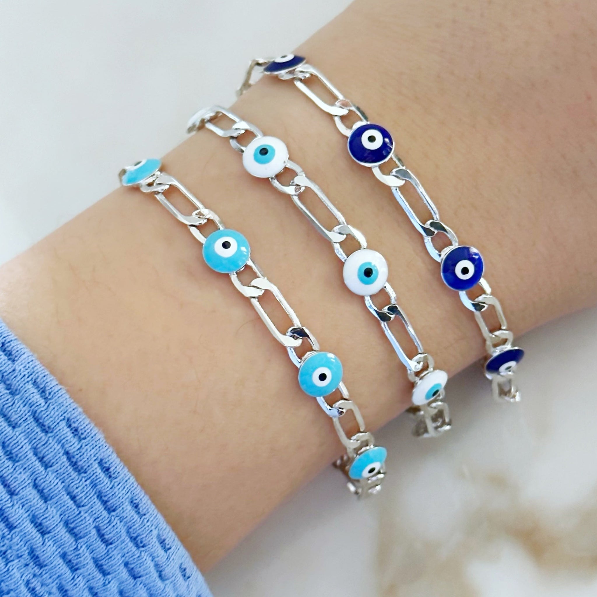Buy Evil Eye Bracelet, Authentic Pandora Bracelet, Evil Eye Jewelry, Pink  String Bracelet, Horseshoe Bracelet, Dainty Bracelet Collection, Blue  Online in India - Etsy