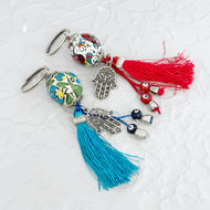 Evil eye Hamsa keychain