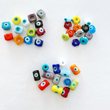 Murano Evil Eye Beads, Bulk Glass Beads in Cube, Tube, Round for Jewelry Making