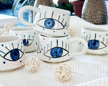 Handmade Coffee Mug, Evil Eye Mug, Self Care Gift, Hygge Gift