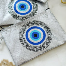 Handmade Evil Eye Purse, Gold Evil Eye Coin Pouch, Greek Evil Eye