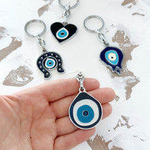 Greek Evil Eye Keychain, Blue Evil Eye, Birthday Gift Keychain
