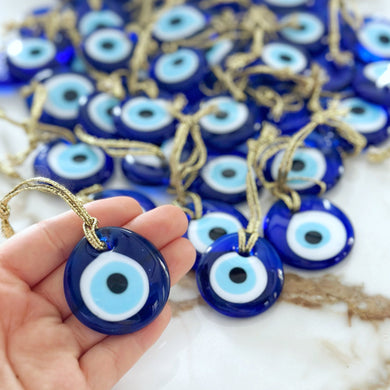25 pcs Blue Evil Eye Beads, Wedding Favors for Guests, 4.5cm Greek Evil Eye
