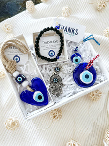 Evil Eye Gift Box for Women, Gift Box for Men, Onyx Bracelet for Men, Valentines Day Care Package for Her