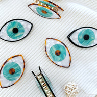 Evil Eye Hair Claw Clip, Acetate Hair Clip, Hair Accessories for Her, Tortoise Hair Claw - Evileyefavor