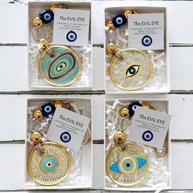 Gold Evil Eye Wall Hanging, Christmas Ornament, Housewarming Gift