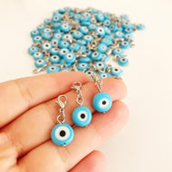 Blue Evil Eye Charm, Evil Eye Keychain Accessories, Evil Eye with Lobster Clasp - Evileyefavor