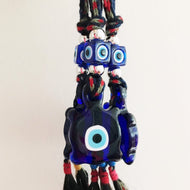 Blue Evil Eye Turtle Wall Hanging, Glass Evil Eye Bead, Evil Eye Home Decor - Evileyefavor