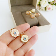 Adjustable Evil Eye Ring, Rose Gold Signet Ring, Stackable Ring