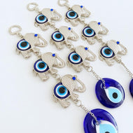 Elephant Evil Eye Wall Hanging, Evil Eye Home Decor, Metal Wall Hanging