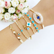 Gold Evil Eye Bracelet, Cuff Bracelet, Blue Evil Eye, Greek Evil Eye Jewelry