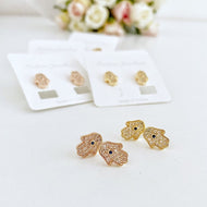 Hamsa Earrings, Hamsa Hand Stud Earrings, Evil Eye Earring, Zircon - Evileyefavor