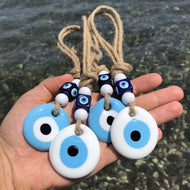 Evil Eye Beads, White Evil Eye, Macrame Wall Hanging, New Home Gift