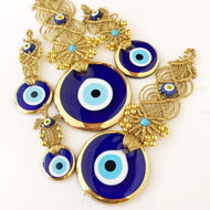 Gold macrame evil eye wall hanging series - Evileyefavor