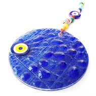 Mosaic glass evil eye lampwork wall hanging - Evileyefavor