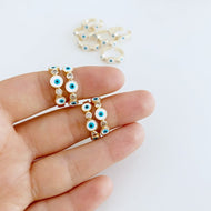 White evil eye ring, adjustable greek evil eye ring - Evileyefavor