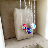 Evil Eye Murano Necklace, Pandora Charm Necklace, Authentic Pandora Necklace