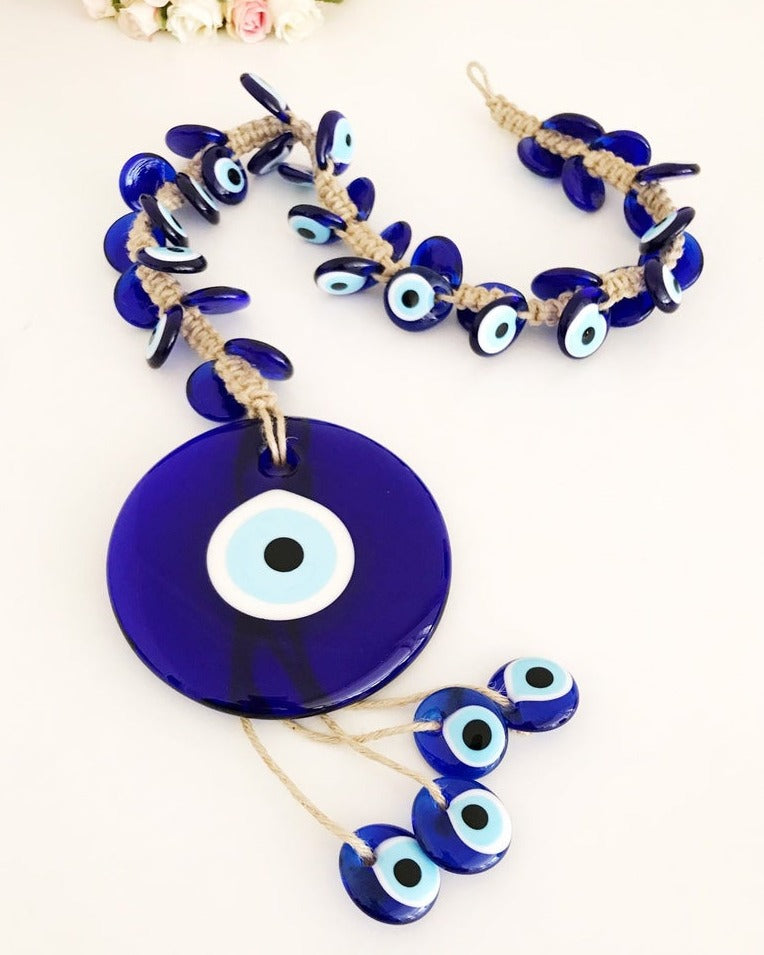 X-Large evil eye wall hanging with 41 beads - Evileyefavor
