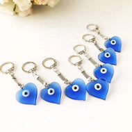 Blue murano evil eye keychain - Evileyefavor