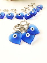 Blue murano evil eye keychain - Evileyefavor