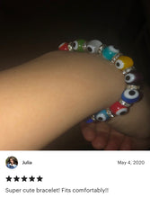 Stretchable Evil Eye Bracelet, Bracelet Gift for Her, Glass Evil Eye Bead Bracelet