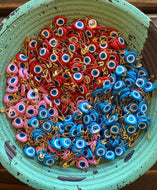 Evil Eye Safety Pin 100, Unique Wedding Favors, Resin Evil Eye Bead - Evileyefavor
