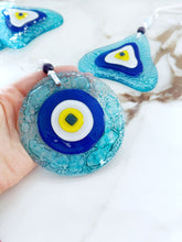Evil Eye Wall Hanging, Fused Glass Evil Eye Bead, Evil Eye Home Decor