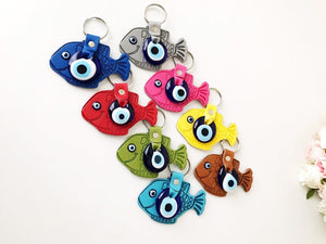 Lucky fish evil eye keychain - Evileyefavor