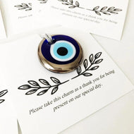 Silver evil eye beads wedding favors - Evileyefavor