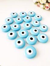 Turquoise handmade glass evil eye bead magnet - Evileyefavor