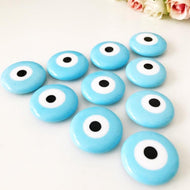 Turquoise handmade glass evil eye bead magnet - Evileyefavor