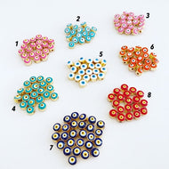 Evil Eye Beads, BULK Evil Eye Spacer Beads, Gold Evil Eye Charm, DIY Evil Eye Supply
