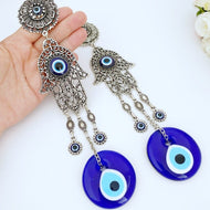 Hamsa wall decor, evil eye wall hanging, nazar boncuk, evil eye metal wall decor